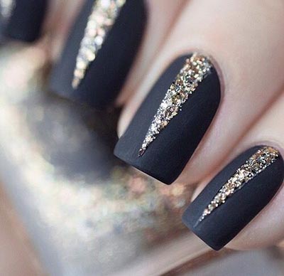 Classy nail design using strip tape