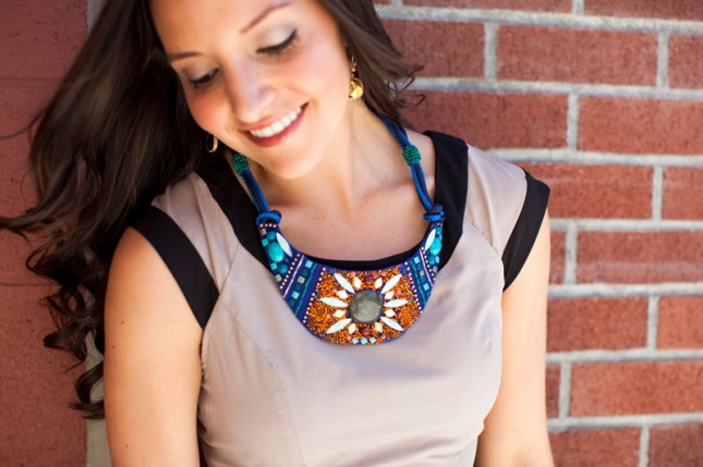 anthro beaded necklace