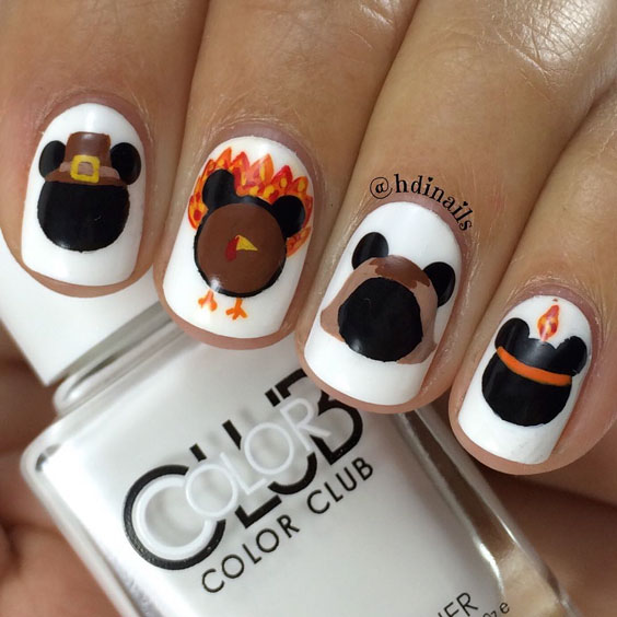 creative thanksgiving nail art design